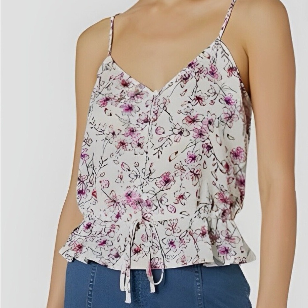 Cupcakes and Cashmere purple floral peplum top
